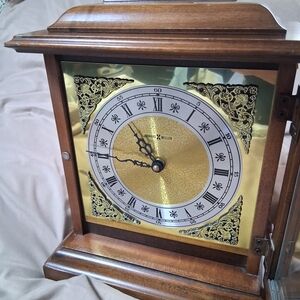 Howard Miller Brown and Gold Wall Clock